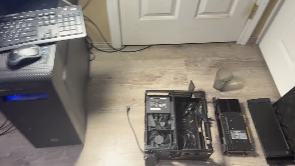 NUC 13 Extreme disassembled on floor
