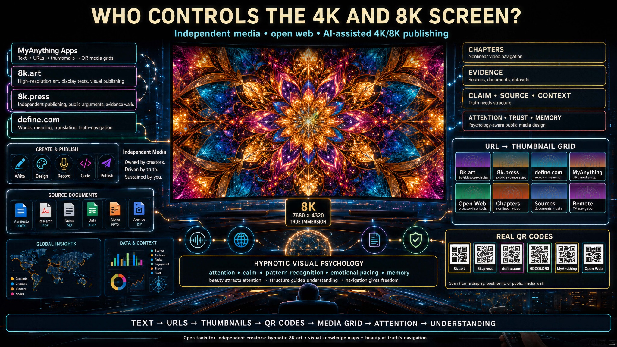 Who controls the 4K and 8K screen