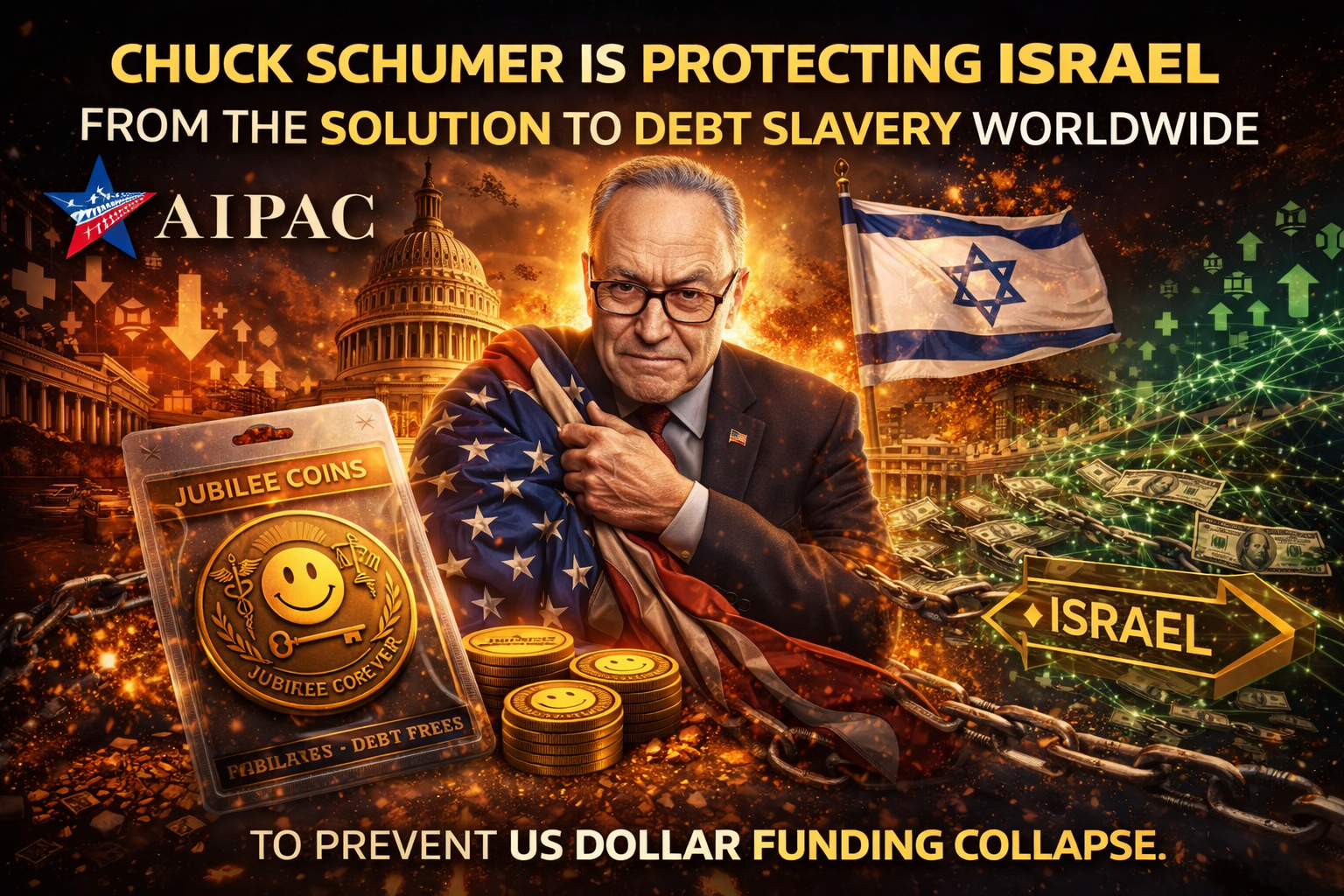 Schumer, AIPAC, and Jubilee Coin visual rhetoric